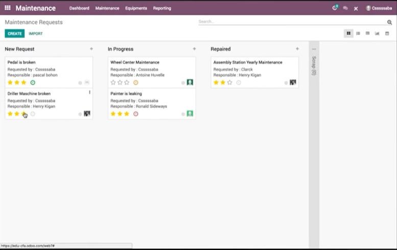 odoo maintenace service for business